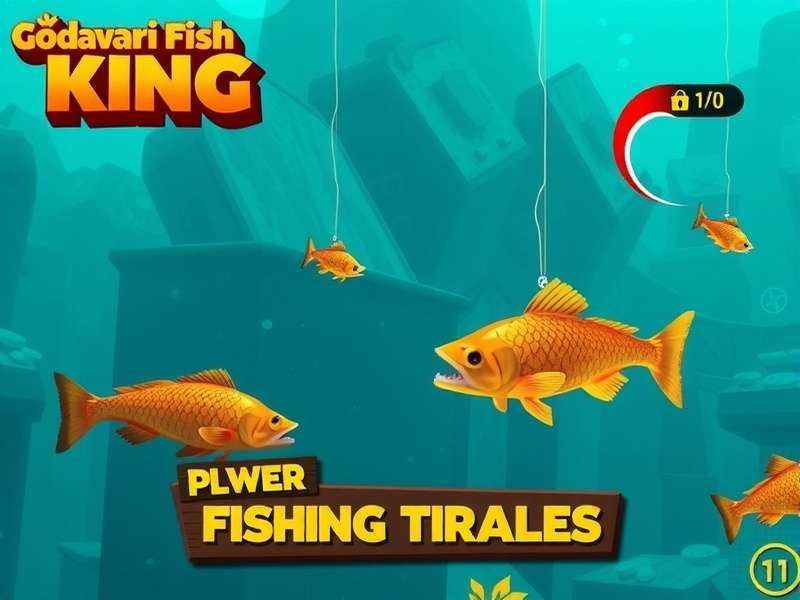 Godavari Fish King gameplay screenshot showing fishing action